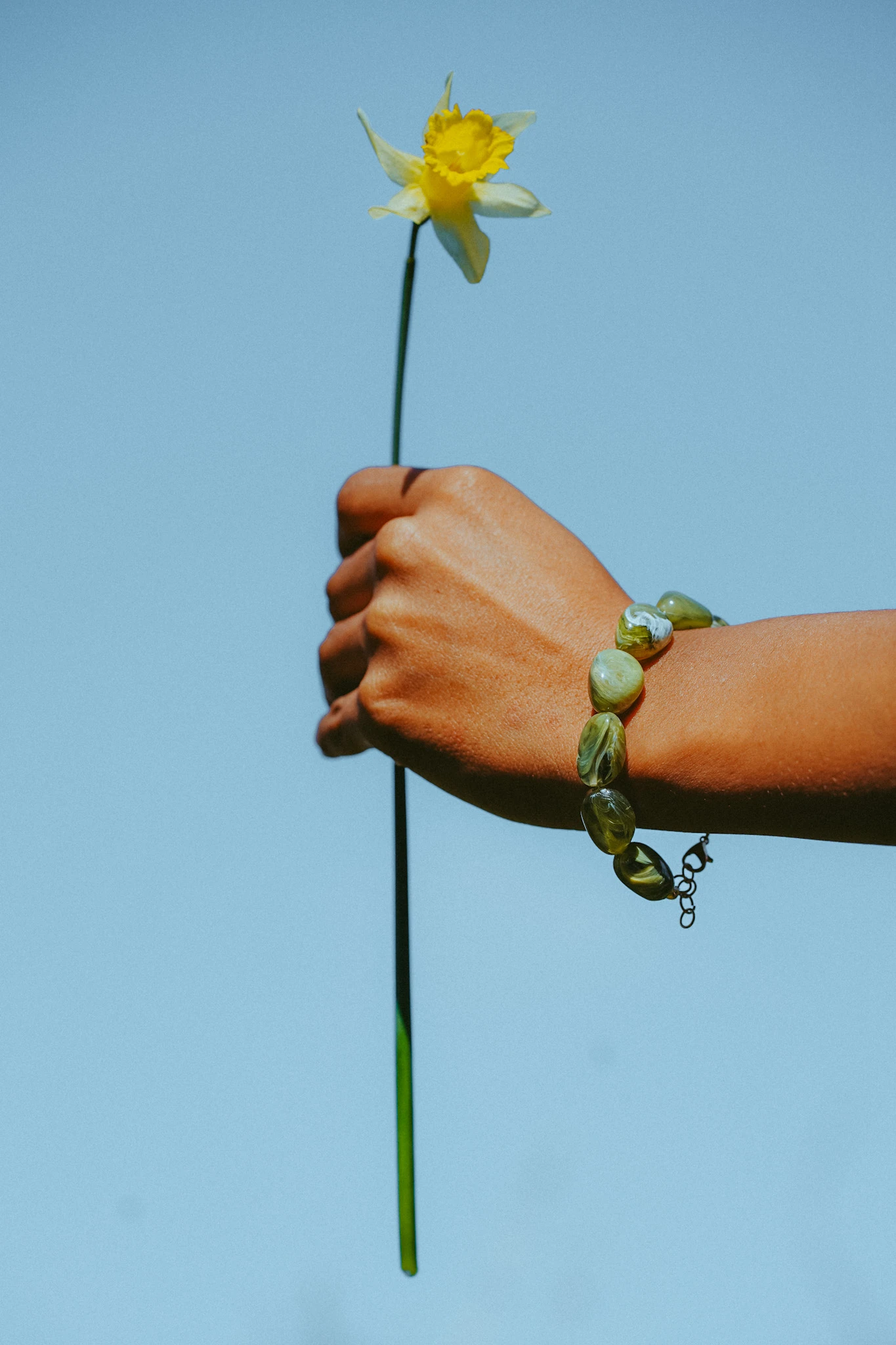 Wildflower Spell bracelet and rings styled with holly leaves by Lunar Lens Creative Agency