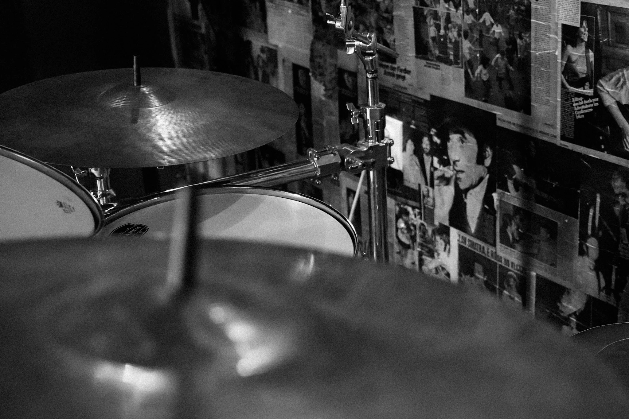 Bagremov Med Band drum kit detail in a rehearsal studio by Lunar Lens Creative Agency